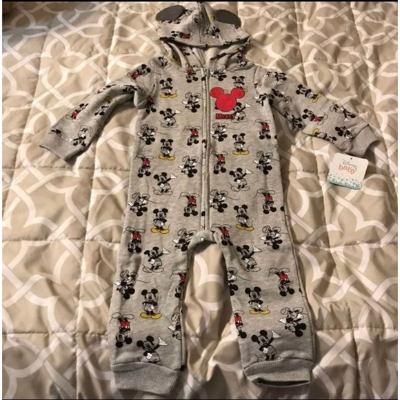 Baby Disney Mickey Mouse Zip Up Onsie Size 24 Months - Picture 2 of 8